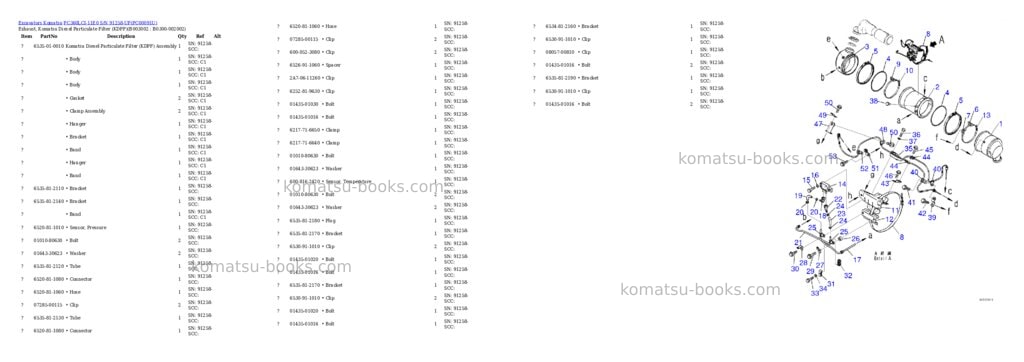 Komatsu PC360LCI-11E0 S/N 91258-UP Parts catalog cover Page 5 Komatsu PC360LCI-11E0 S/N 91258-UP Parts catalog cover Page 5