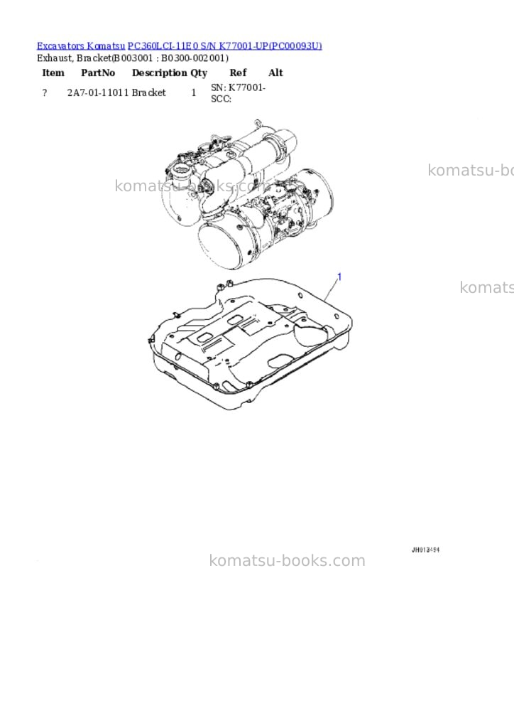 Komatsu PC360LCI-11E0 S/N K77001-UP Parts catalog cover Page 4 Komatsu PC360LCI-11E0 S/N K77001-UP Parts catalog cover Page 4