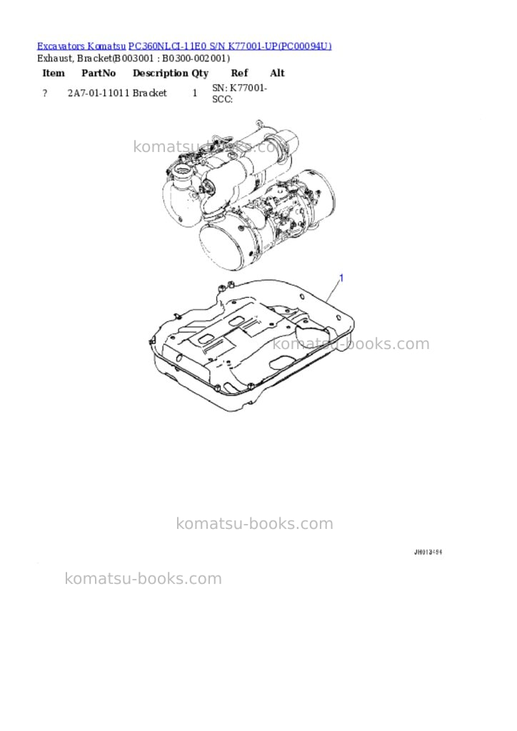 Komatsu PC360NLCI-11E0 S/N K77001-UP Parts catalog cover Page 4 Komatsu PC360NLCI-11E0 S/N K77001-UP Parts catalog cover Page 4