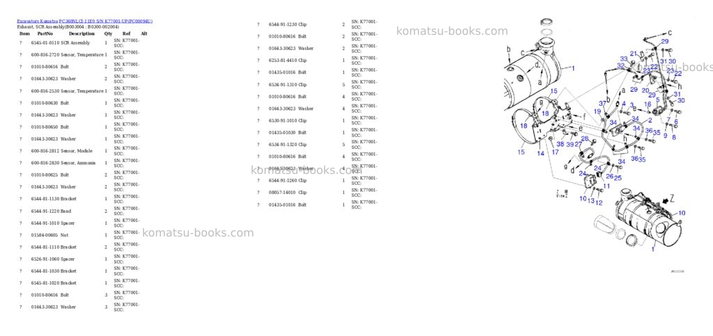 Komatsu PC360NLCI-11E0 S/N K77001-UP Parts catalog cover Page 7 Komatsu PC360NLCI-11E0 S/N K77001-UP Parts catalog cover Page 7