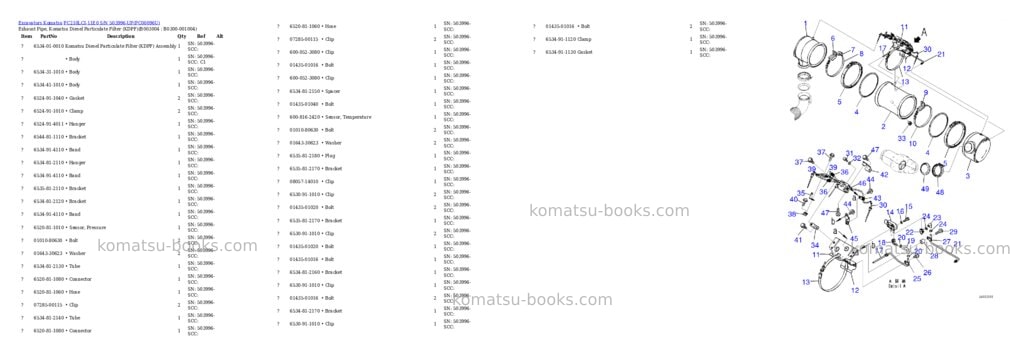 Komatsu PC210LCI-11E0 S/N 503996-UP Parts catalog cover Page 8 Komatsu PC210LCI-11E0 S/N 503996-UP Parts catalog cover Page 8