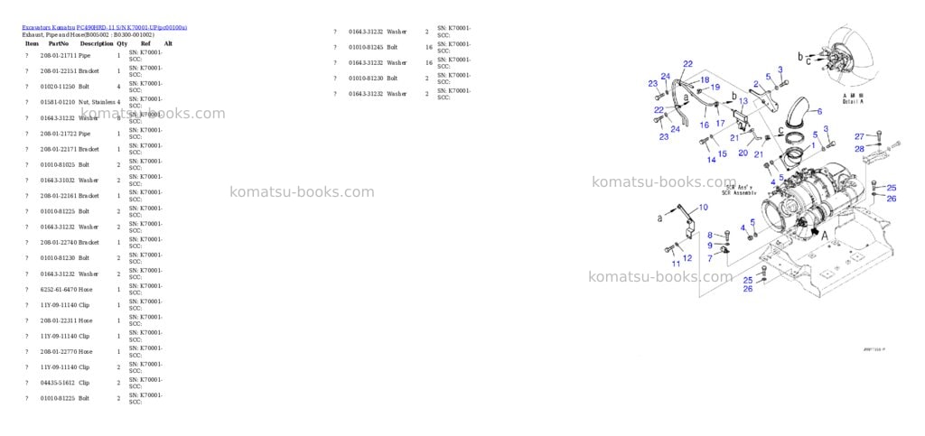 Komatsu PC490HRD-11 S/N K70001-UP Parts catalog cover Page 6