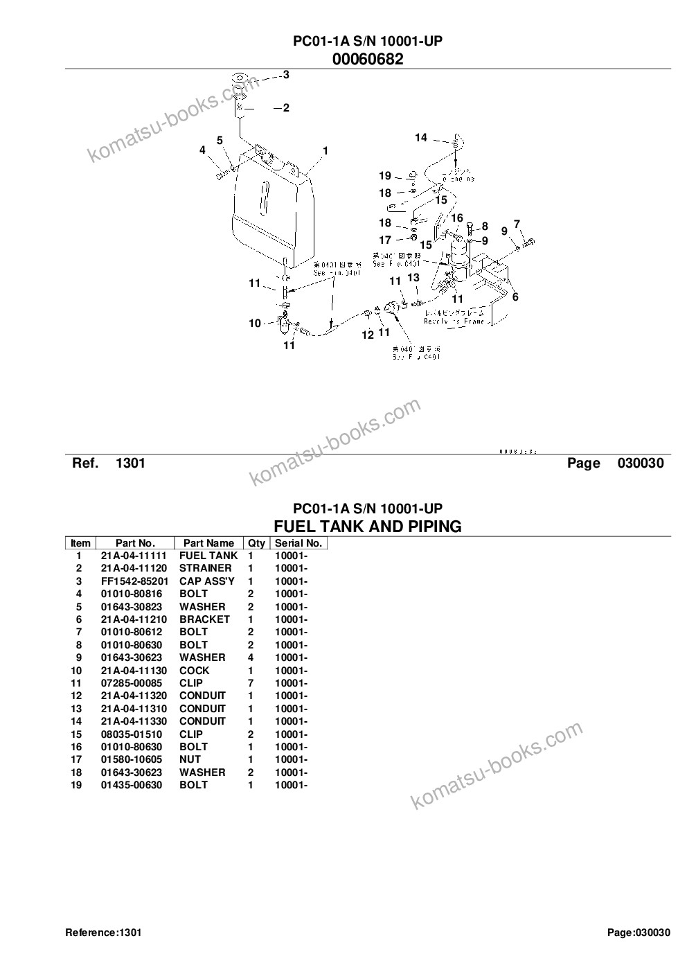 Komatsu PC01-1A S/N 10001-UP Parts catalog cover Page 5 Komatsu PC01-1A S/N 10001-UP Parts catalog cover Page 5