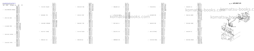 Komatsu PC01-1 S/N 1013-UP Parts catalog cover Page 3
