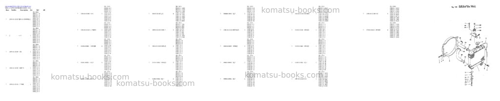 Komatsu PC01-1 S/N 1013-UP Parts catalog cover Page 4