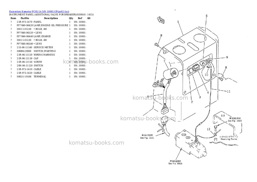 Komatsu PC02-1A S/N 10001-UP Parts catalog cover Page 4