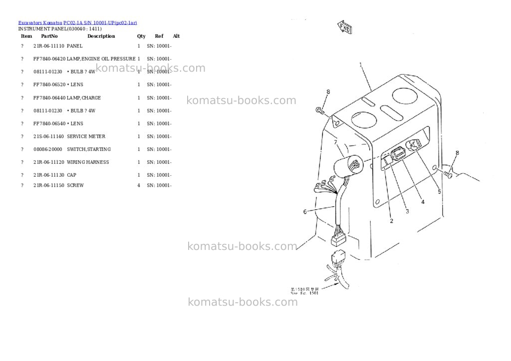 Komatsu pc02-1a s/n 10001-up Parts catalog cover Page 3 Komatsu pc02-1a s/n 10001-up Parts catalog cover Page 3