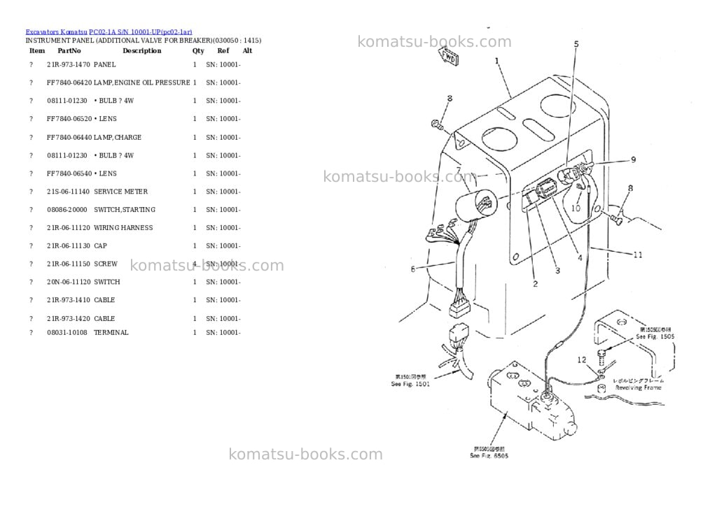Komatsu pc02-1a s/n 10001-up Parts catalog cover Page 4 Komatsu pc02-1a s/n 10001-up Parts catalog cover Page 4