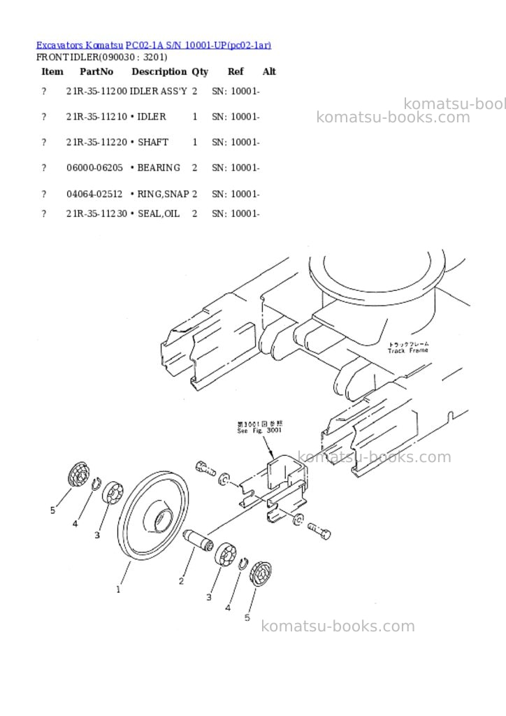 Komatsu pc02-1a s/n 10001-up Parts catalog cover Page 9 Komatsu pc02-1a s/n 10001-up Parts catalog cover Page 9