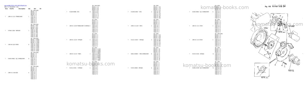 Komatsu PC02-1 S/N 1003-UP Parts catalog cover Page 2