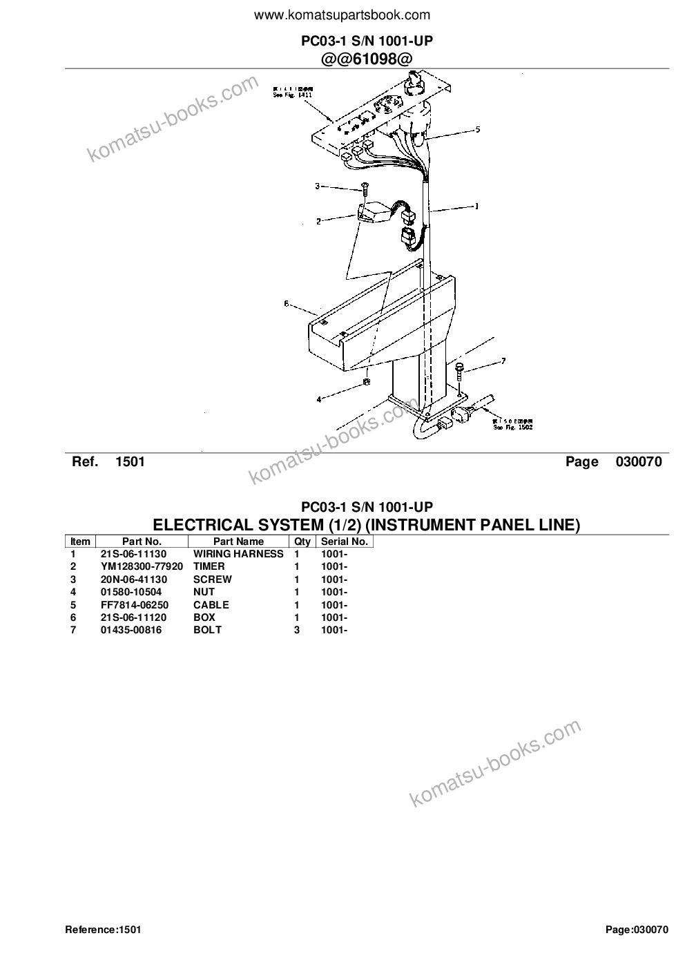 Komatsu pc03-1 s/n 1001-up Parts catalog cover Page 9 Komatsu pc03-1 s/n 1001-up Parts catalog cover Page 9