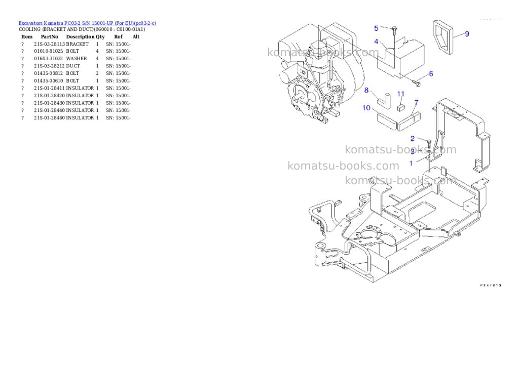 Komatsu PC03-2 S/N 15001-UP (For EU) Parts catalog cover Page 4 Komatsu PC03-2 S/N 15001-UP (For EU) Parts catalog cover Page 4