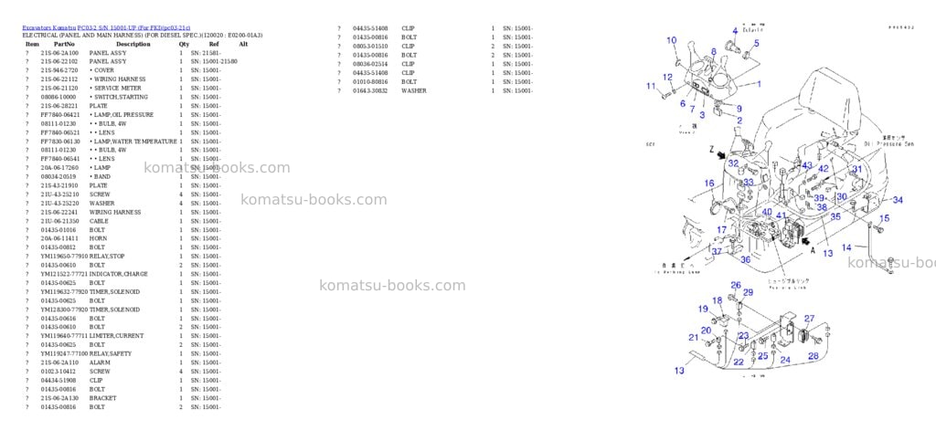 Komatsu PC03-2 S/N 15001-UP (For FKI) Parts catalog cover Page 7