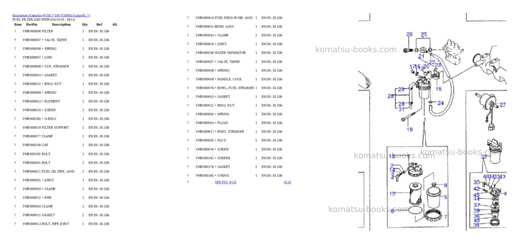 Komatsu pc05-7 s/n f20001-up Parts catalog cover Page 10 Komatsu pc05-7 s/n f20001-up Parts catalog cover Page 10