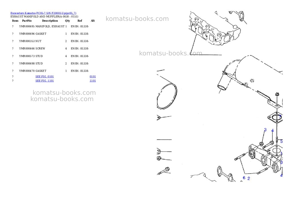 Komatsu pc05-7 s/n f20001-up Parts catalog cover Page 2 Komatsu pc05-7 s/n f20001-up Parts catalog cover Page 2