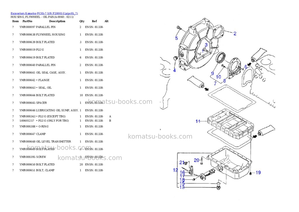 Komatsu pc05-7 s/n f20001-up Parts catalog cover Page 5 Komatsu pc05-7 s/n f20001-up Parts catalog cover Page 5