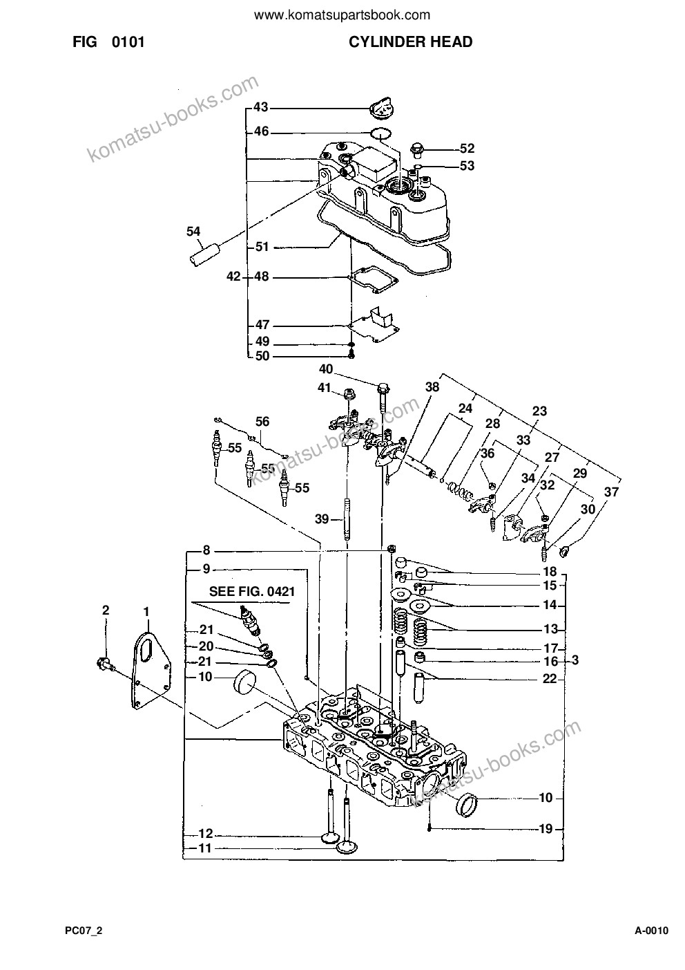 Komatsu pc07-2 s/n f10001-up Catálogo de piezas cover Page 3