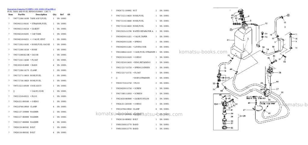 Komatsu pc09fr-1 s/n 10001-up Parts catalog cover Page 3
