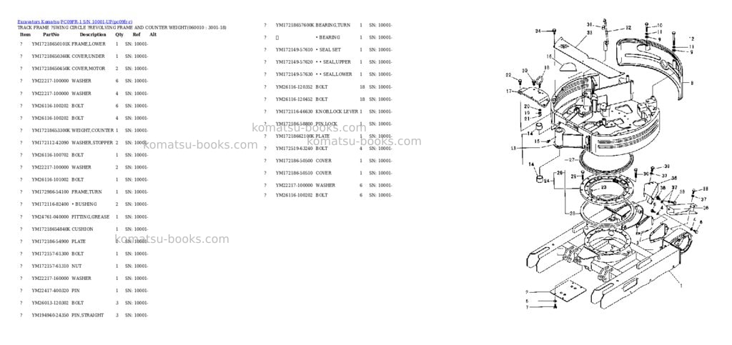 Komatsu pc09fr-1 s/n 10001-up Parts catalog cover Page 7