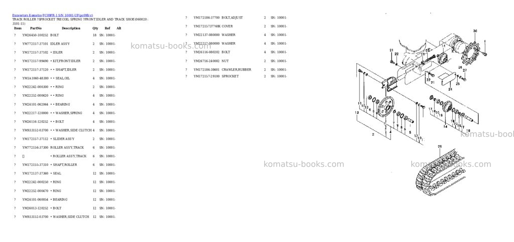 Komatsu pc09fr-1 s/n 10001-up Parts catalog cover Page 8