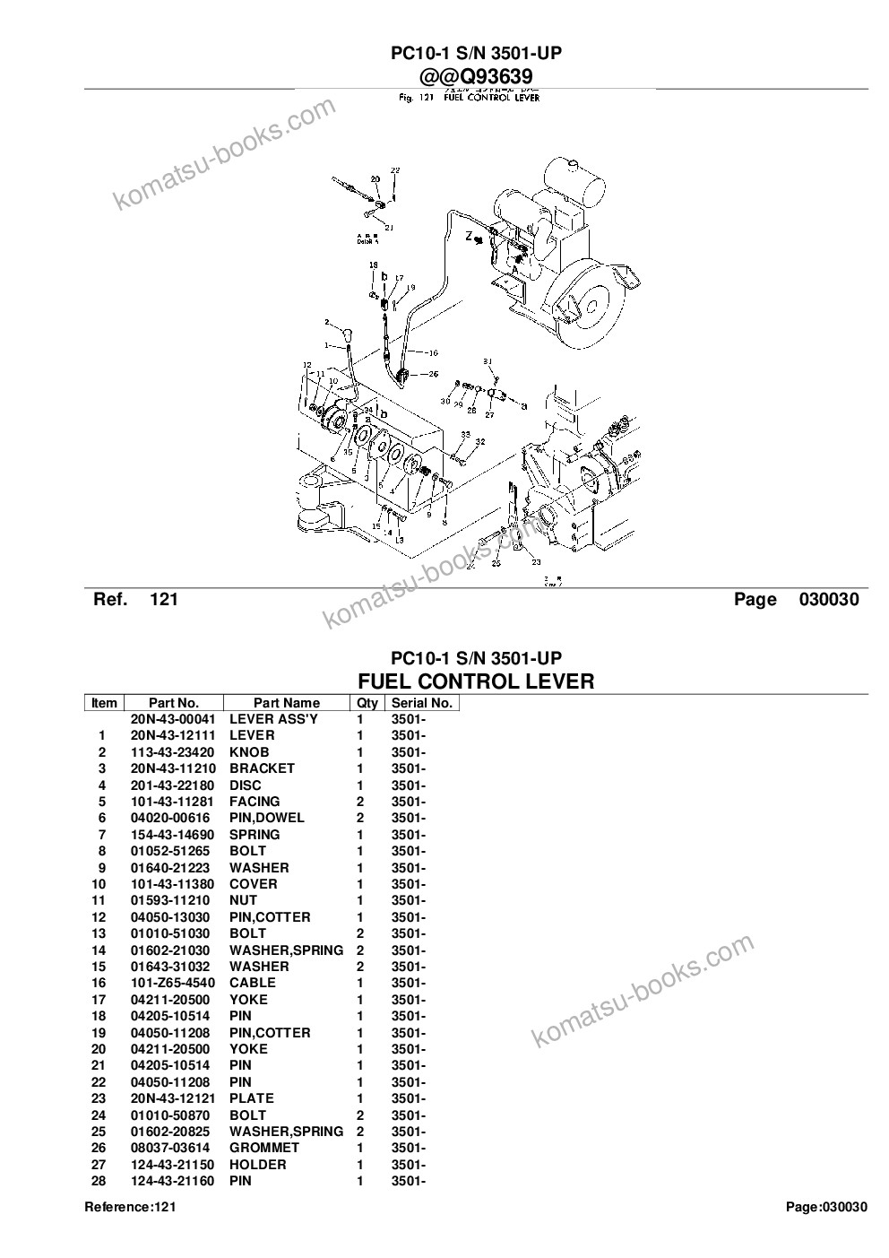 Komatsu pc10-1 s/n 3501-up Parts catalog cover Page 5 Komatsu pc10-1 s/n 3501-up Parts catalog cover Page 5