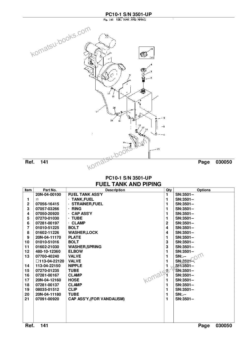 Komatsu PC10-1 S/N 3501-UP Parts catalog cover Page 10 Komatsu PC10-1 S/N 3501-UP Parts catalog cover Page 10
