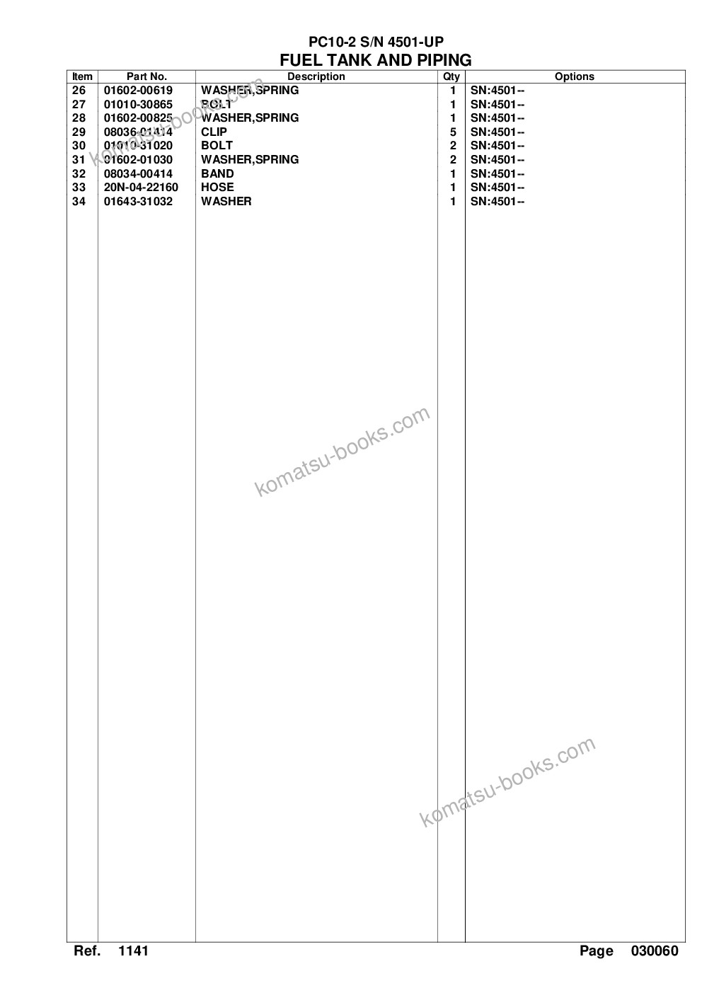 Komatsu pc10-2 s/n 4501-up Parts catalog cover Page 10 Komatsu pc10-2 s/n 4501-up Parts catalog cover Page 10