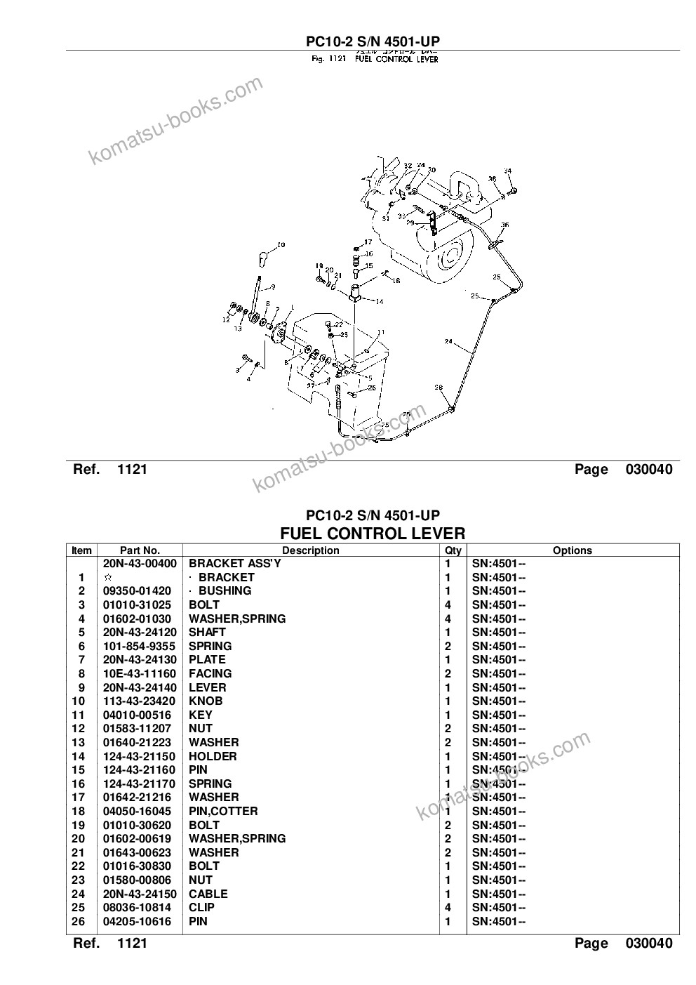Komatsu pc10-2 s/n 4501-up Parts catalog cover Page 6 Komatsu pc10-2 s/n 4501-up Parts catalog cover Page 6