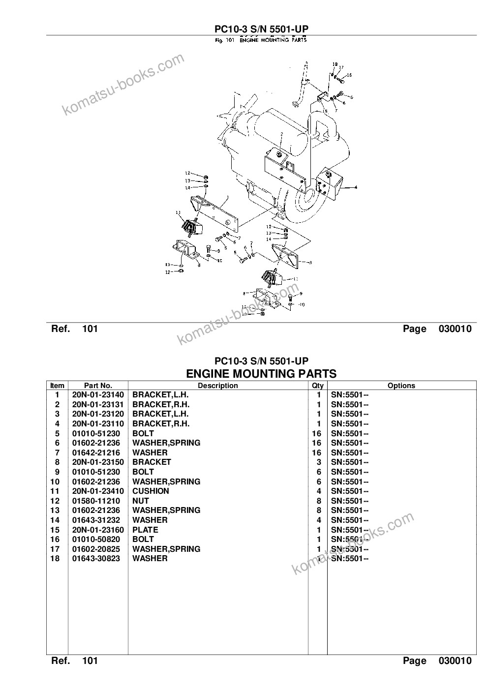 Komatsu PC10-3 S/N 5501-UP Parts catalog cover Page 3 Komatsu PC10-3 S/N 5501-UP Parts catalog cover Page 3