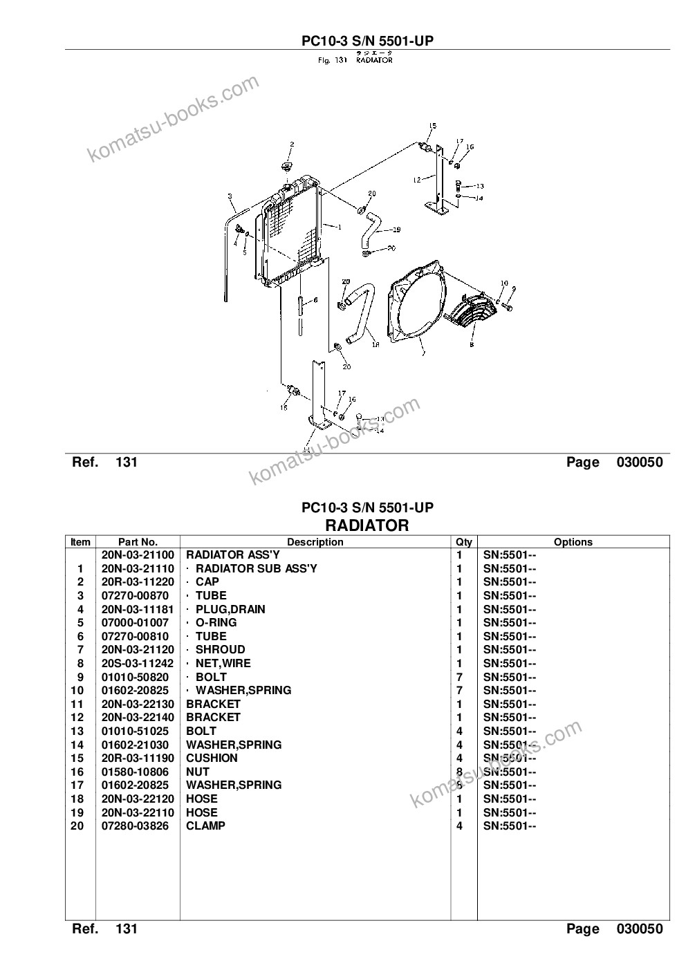 Komatsu PC10-3 S/N 5501-UP Parts catalog cover Page 7 Komatsu PC10-3 S/N 5501-UP Parts catalog cover Page 7