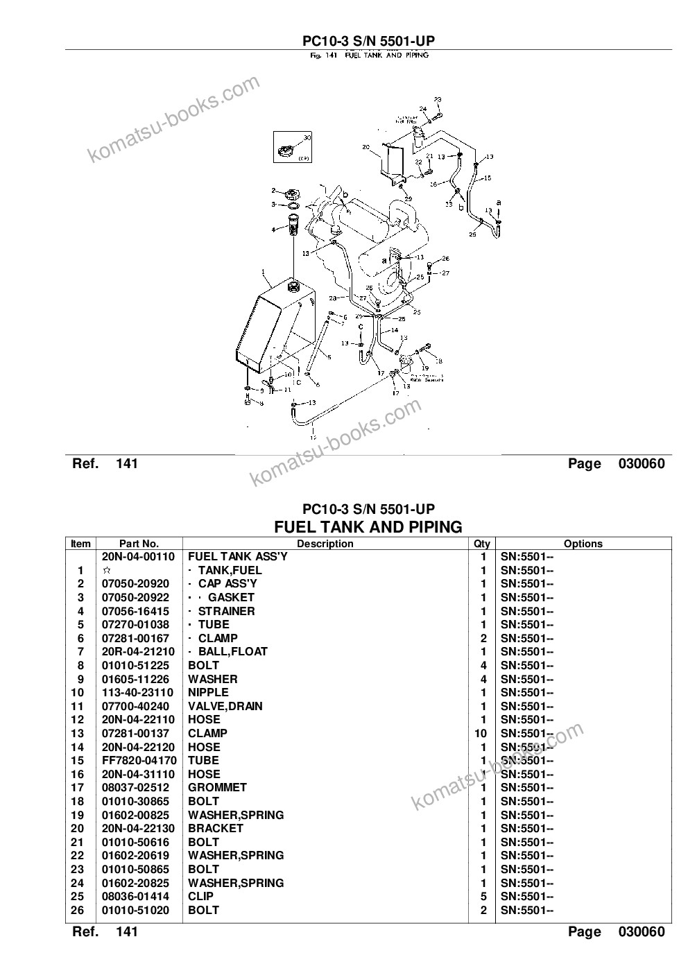 Komatsu PC10-3 S/N 5501-UP Parts catalog cover Page 8 Komatsu PC10-3 S/N 5501-UP Parts catalog cover Page 8