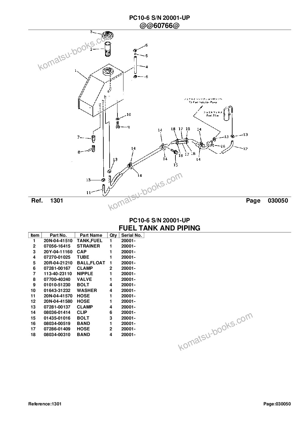 Komatsu pc10-6 s/n 20001-up Parts catalog cover Page 7 Komatsu pc10-6 s/n 20001-up Parts catalog cover Page 7