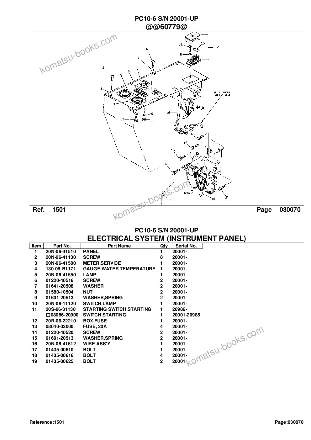 Komatsu pc10-6 s/n 20001-up Parts catalog cover Page 9 Komatsu pc10-6 s/n 20001-up Parts catalog cover Page 9