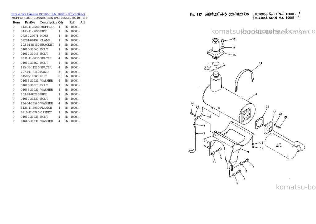 Komatsu pc100-1 s/n 10001-up Parts catalog cover Page 3 Komatsu pc100-1 s/n 10001-up Parts catalog cover Page 3