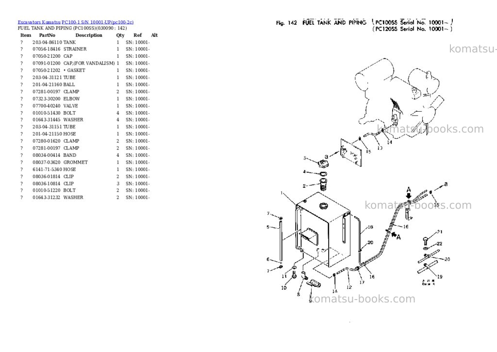 Komatsu pc100-1 s/n 10001-up Parts catalog cover Page 8 Komatsu pc100-1 s/n 10001-up Parts catalog cover Page 8