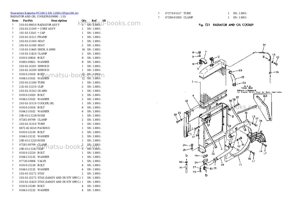 Komatsu pc100-2 s/n 13001-up Parts catalog cover Page 6 Komatsu pc100-2 s/n 13001-up Parts catalog cover Page 6