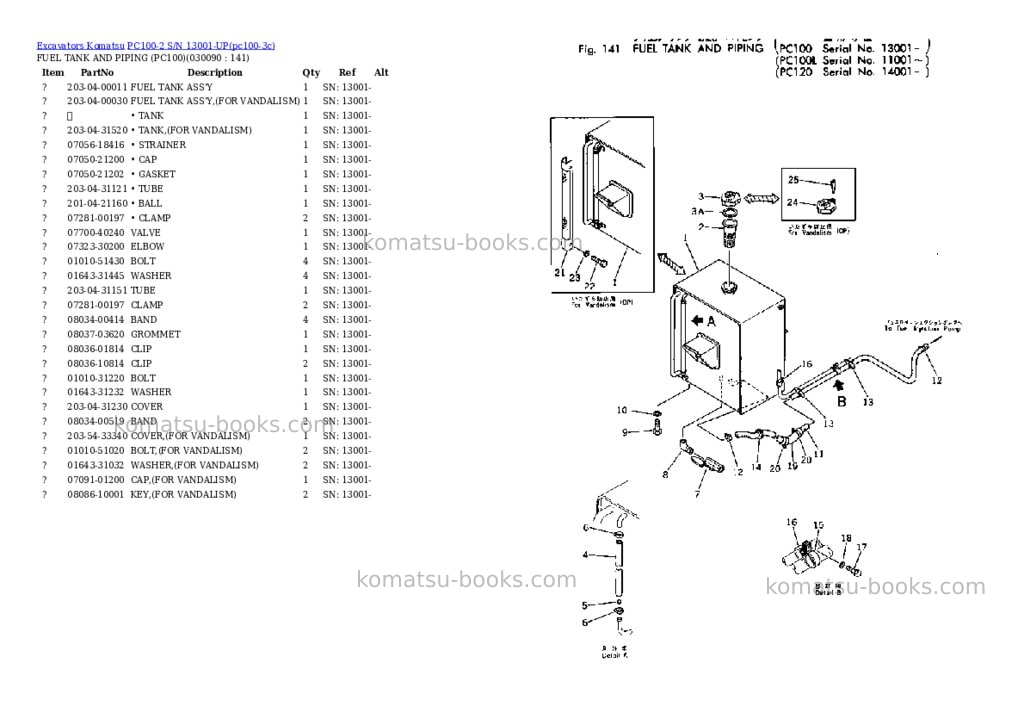 Komatsu pc100-2 s/n 13001-up Parts catalog cover Page 7 Komatsu pc100-2 s/n 13001-up Parts catalog cover Page 7