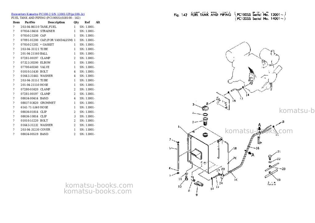 Komatsu pc100-2 s/n 13001-up Parts catalog cover Page 8 Komatsu pc100-2 s/n 13001-up Parts catalog cover Page 8