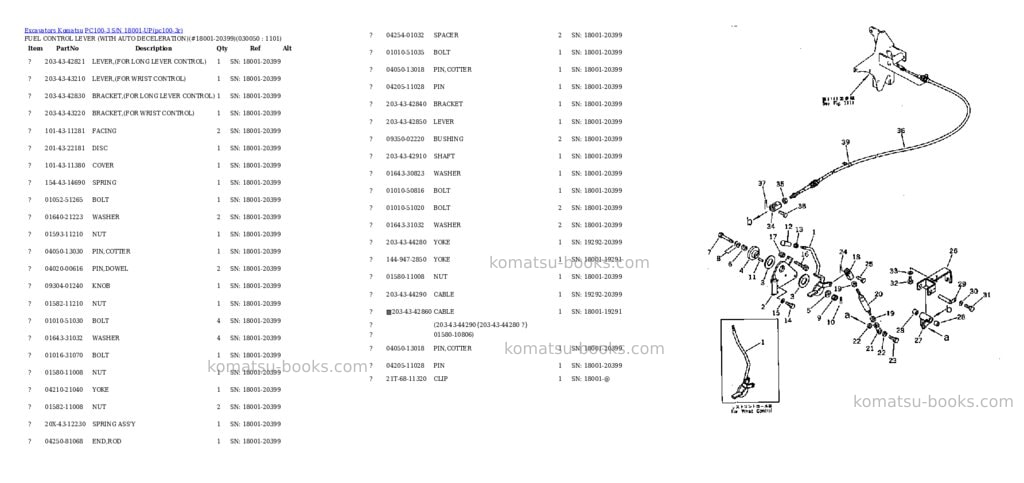Komatsu pc100-3 s/n 18001-up Parts catalog cover Page 4 Komatsu pc100-3 s/n 18001-up Parts catalog cover Page 4