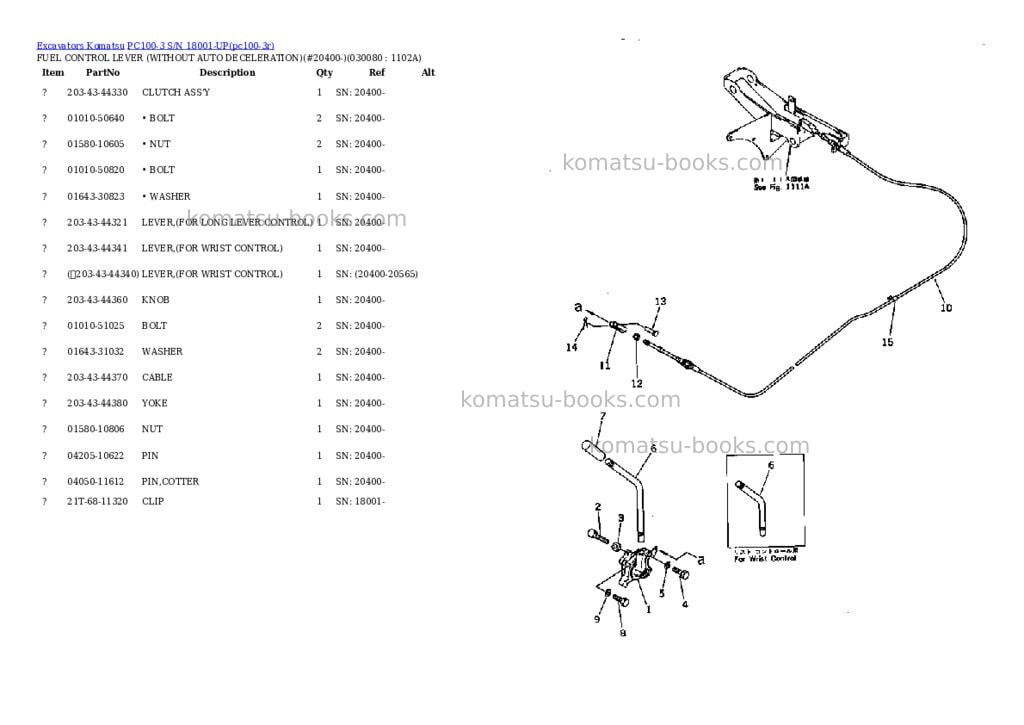 Komatsu pc100-3 s/n 18001-up Parts catalog cover Page 7 Komatsu pc100-3 s/n 18001-up Parts catalog cover Page 7