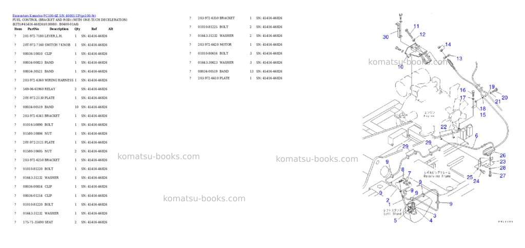 Komatsu pc100-6z s/n 40001-up Parts catalog cover Page 7 Komatsu pc100-6z s/n 40001-up Parts catalog cover Page 7