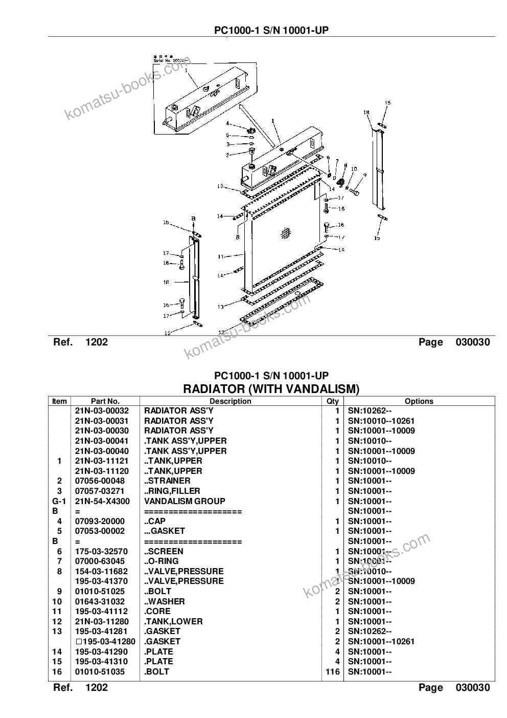 Komatsu pc1000-1 s/n 10001-up Parts catalog cover Page 7 Komatsu pc1000-1 s/n 10001-up Parts catalog cover Page 7