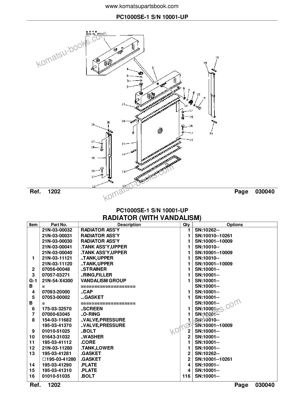 Komatsu PC1000SE-1 S/N 10001-UP Parts catalog cover Page 8 Komatsu PC1000SE-1 S/N 10001-UP Parts catalog cover Page 8