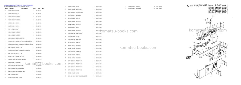Komatsu PC100L-2 S/N 11001-UP Parts catalog cover Page 7 Komatsu PC100L-2 S/N 11001-UP Parts catalog cover Page 7