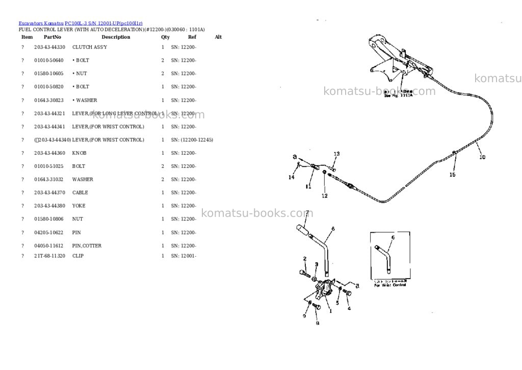 Komatsu PC100L-3 S/N 12001-UP Parts catalog cover Page 5 Komatsu PC100L-3 S/N 12001-UP Parts catalog cover Page 5