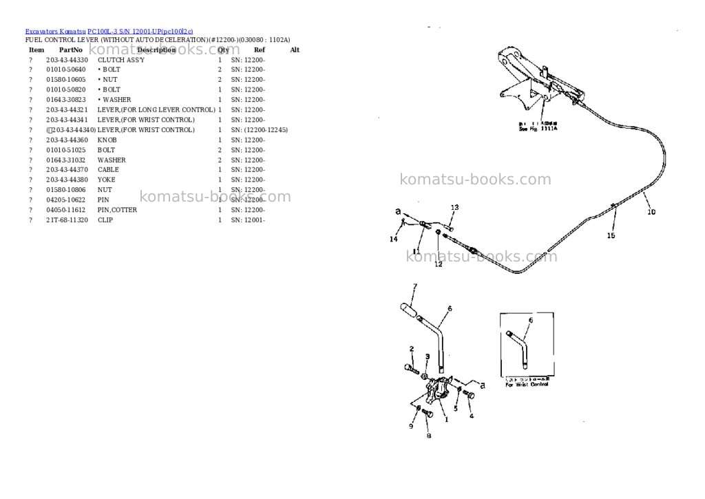 Komatsu pc100l-3 s/n 12001-up Parts catalog cover Page 7 Komatsu pc100l-3 s/n 12001-up Parts catalog cover Page 7