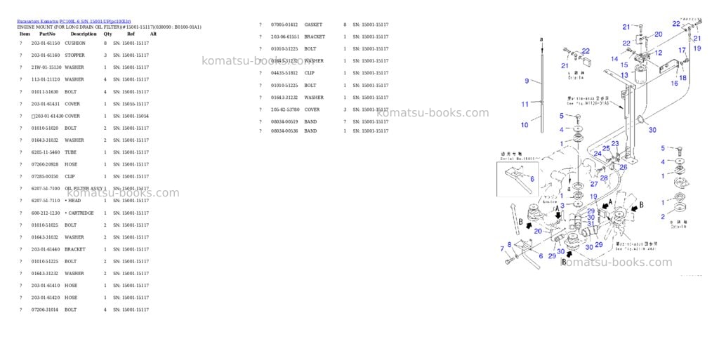 Komatsu pc100l-6 s/n 15001-up Parts catalog cover Page 8 Komatsu pc100l-6 s/n 15001-up Parts catalog cover Page 8