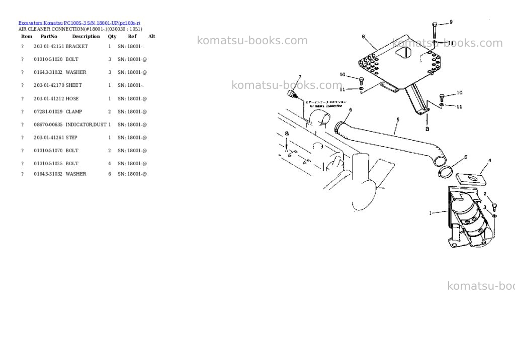 Komatsu pc100s-3 s/n 18001-up Parts catalog cover Page 2 Komatsu pc100s-3 s/n 18001-up Parts catalog cover Page 2