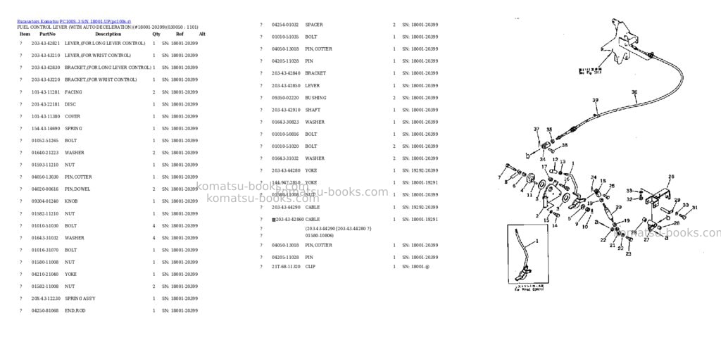 Komatsu pc100s-3 s/n 18001-up Parts catalog cover Page 4 Komatsu pc100s-3 s/n 18001-up Parts catalog cover Page 4