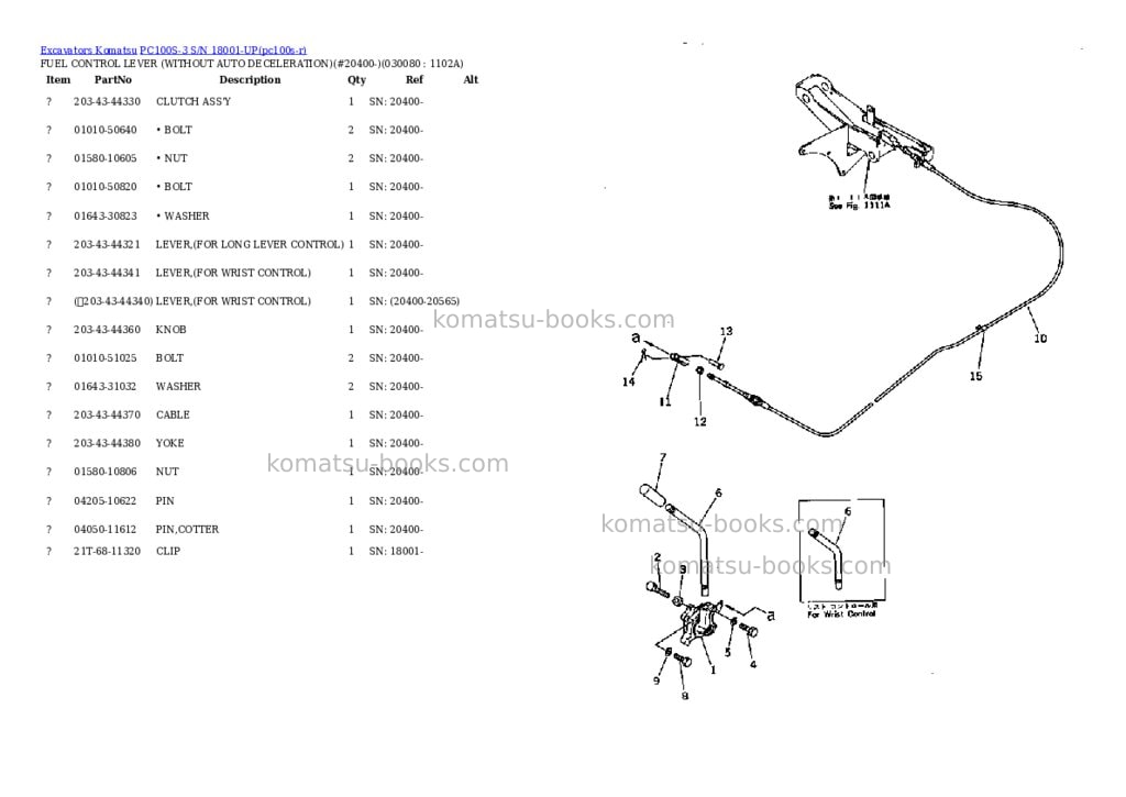 Komatsu pc100s-3 s/n 18001-up Parts catalog cover Page 7 Komatsu pc100s-3 s/n 18001-up Parts catalog cover Page 7